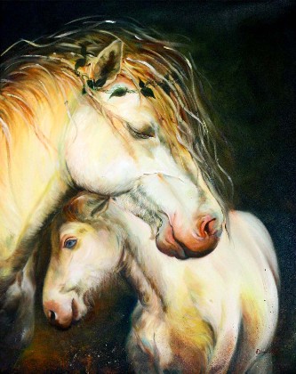 Horse-Painting-Oil-Dhanashri-Kale-IndiGalleria-IG-1979
