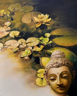 Buddha-5-Acrylic-Painting-Swapan-Roy-IndiGalleria-IG1992