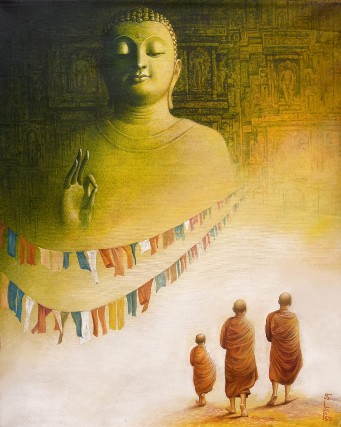 Buddha-6-Acrylic-Painting-Swapan-Roy-IndiGalleria-IG1993