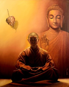 Buddha-7-Acrylic-Painting-Swapan-Roy-IndiGalleria-IG946
