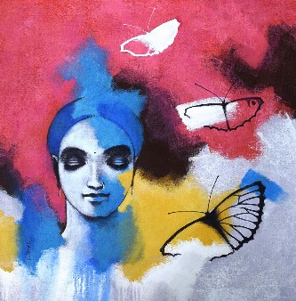 Freedom-of-Beauty-21-Painting-Kishore-Pratim-Biswas-IndiGalleria-IG1932