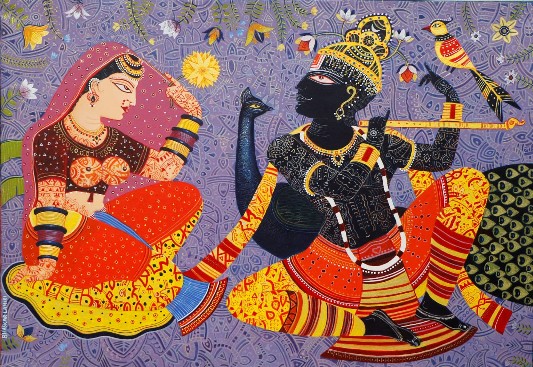 Kunjban-Acrylic-on-canvas-painting-by-Bhaskar-Lahiri-IndiGalleria-IG225