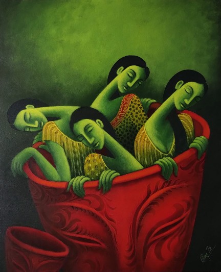 Dreams-Acrylic-Painting-Uttam-Bhattacharya-IndiGalleria-IG2026