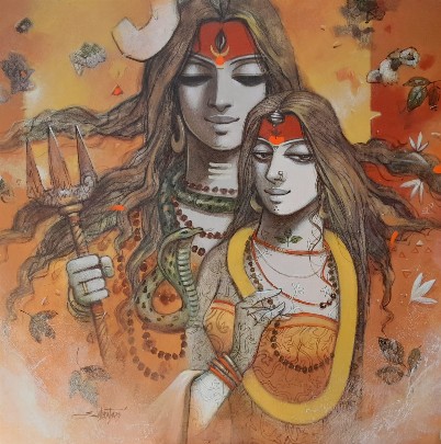 Jugal-Painting-by-Subrata-Das-IndiGalleria-IG1353