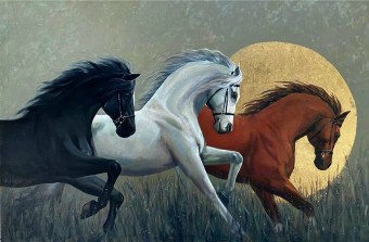Golden-Glory-Oil-Horse-Painting-Mahesh-Nirantare-IndiGalleria-IG274