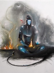 Shiva-Oil-Painting-on-Canvas-Shiv-Lal-Bagria-IndiGalleria-IG2063