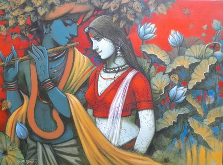 Tune-of-Love-Painting-Subrata-Das-IndiGalleria-IG2084