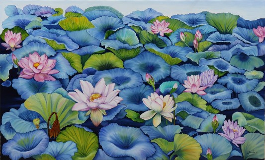 Untitled-Lotus-Painting-Sulakshana-Dharmadhikari-IndiGalleria-IG1146