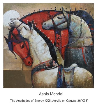 The-Aesthetics-of-Energy-23-Horse-Painting-Ashis-Mondal-IndiGalleria-IG440