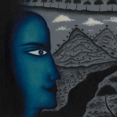Contemplation-1-12x12-Oil-Painting-on-Canvas-U-Vijay-Kumar-IndiGalleria-IG1133