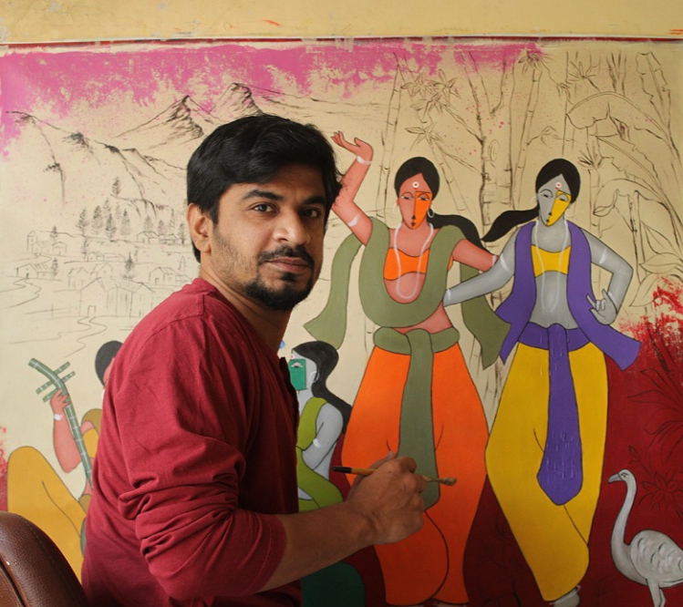 Art/Painting of Artist Chetan Katigar, Karnataka, India